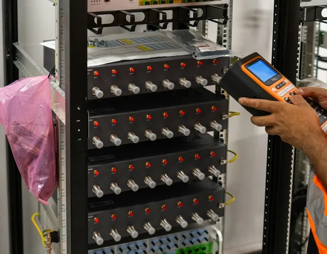 Delta modular UPS frame in a Gurukrupa data center installation